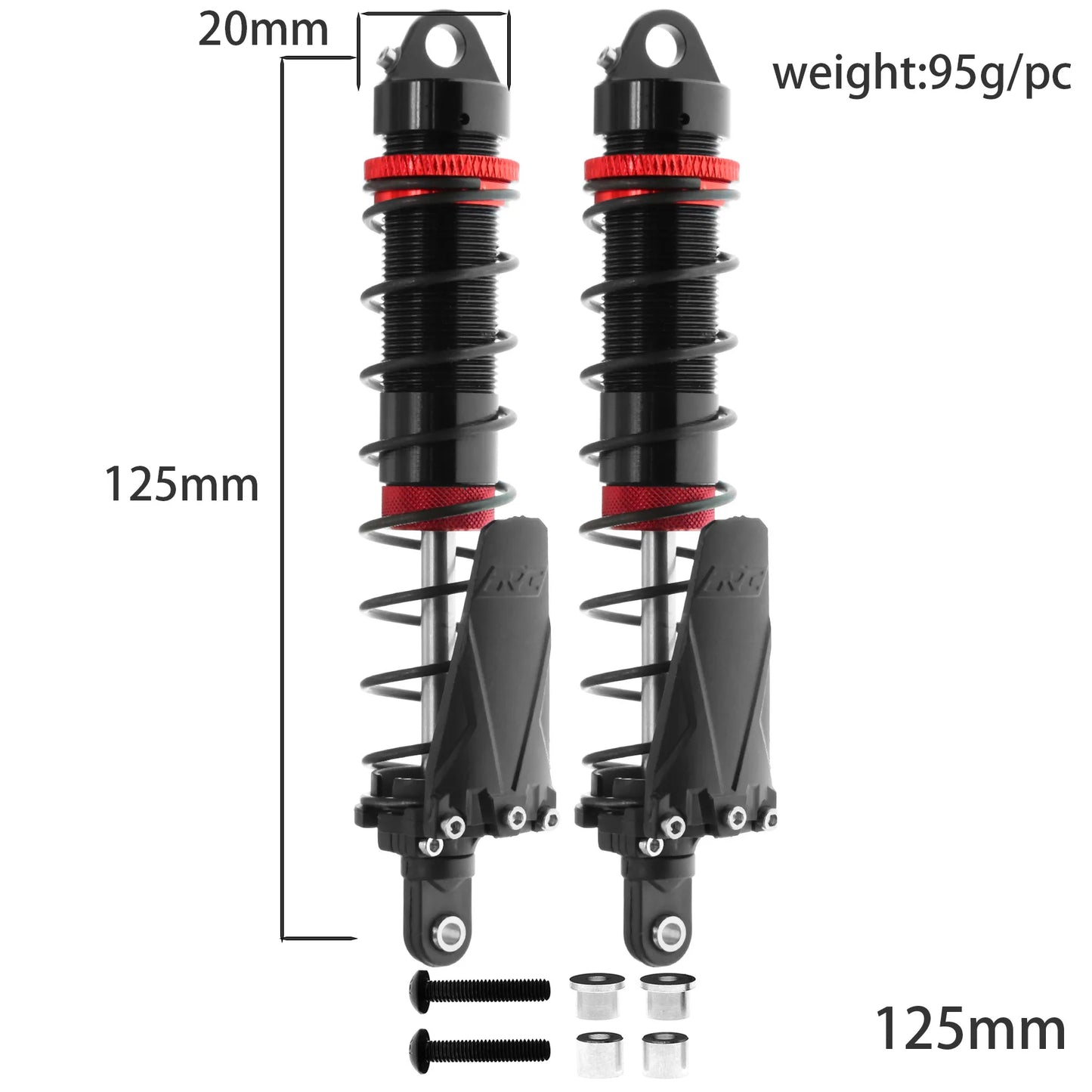 Shock Absorber 1/10 RC Crawler Damper Aluminum Upgrade 90/95/105/115mm