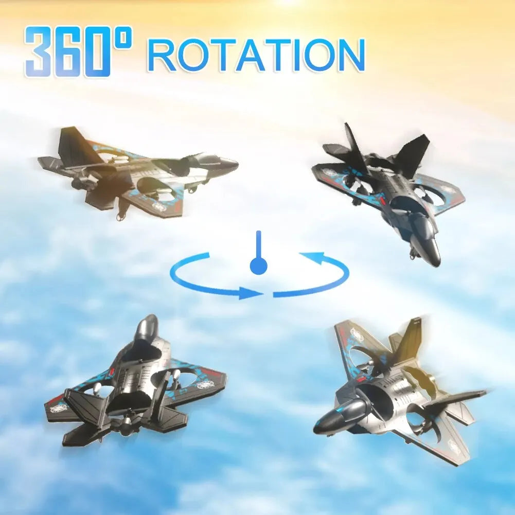 L0712 RC Plane 2.4G Remote Control Aircraft Gravity Sensing Helicopter Glider with Light EPP Foam Fighters for Boys Children-EXPROTAS