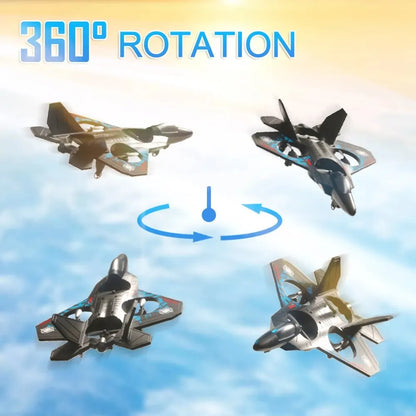 L0712 RC Plane 2.4G Remote Control Aircraft Gravity Sensing Helicopter Glider with Light EPP Foam Fighters for Boys Children-EXPROTAS