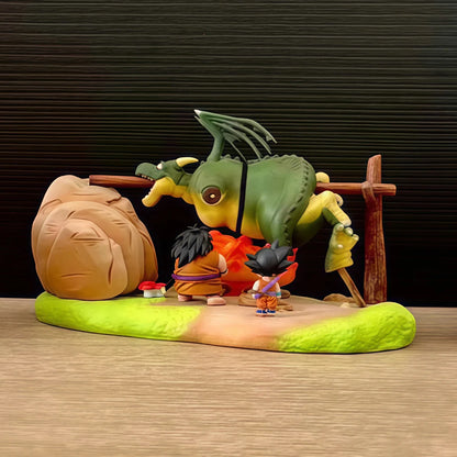 Dragon Ball Figure Son Goku Yajirobe Barbecue Cymbal 8cm PVC Action Statue Gift