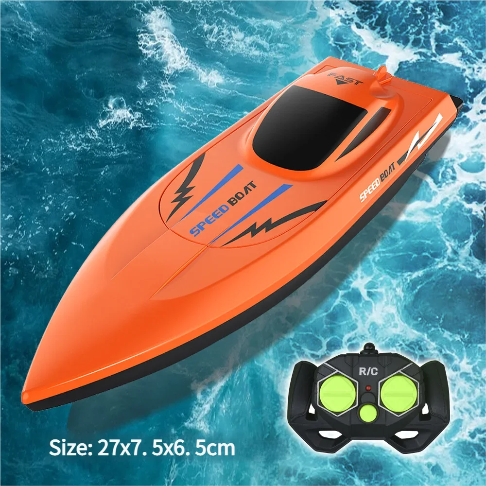 Waterproof Remote Control Boat Kids RC Speedboat Toy for Pool Fun