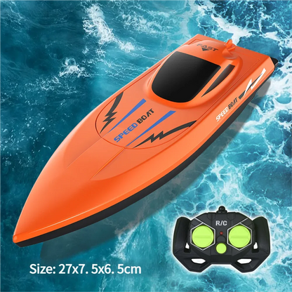 Waterproof Remote Control Boat Kids RC Speedboat Toy for Pool Fun