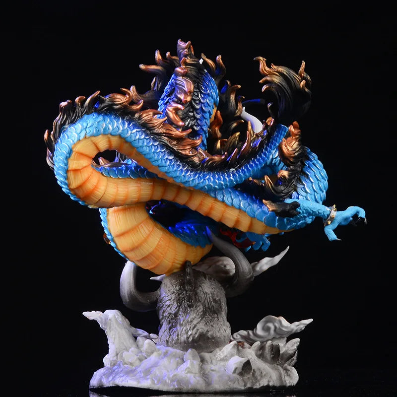 22cm One Piece Anime Figure GK Kaido Dragon Form Four Emperors With Lamp PVC Action Figure Model Dolls Antistress Toy For Gift-EXPROTAS
