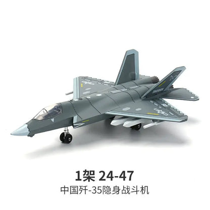 Military Building Blocks Fighter Aircraft A-10 F14 Model Toy for Boys
