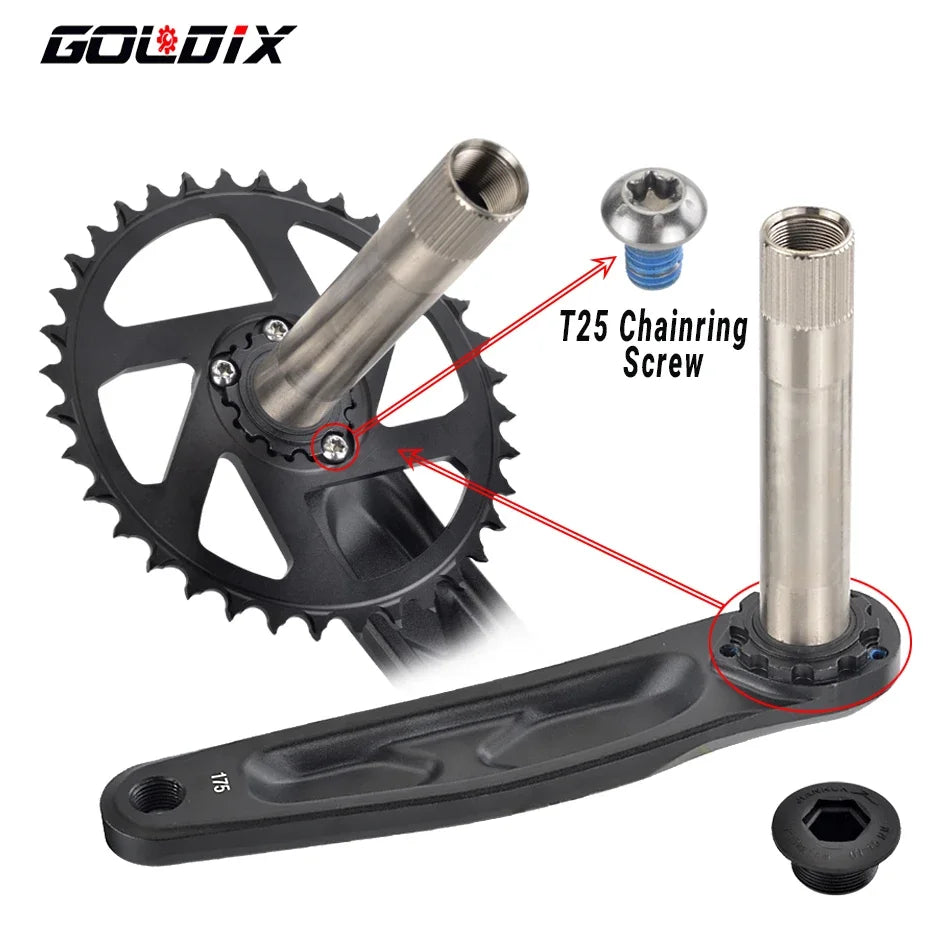GOLDIX MTB Direct Mount Crankset 0mm Offset 170/175mm for 30–38T Chainring - EXPROTAS