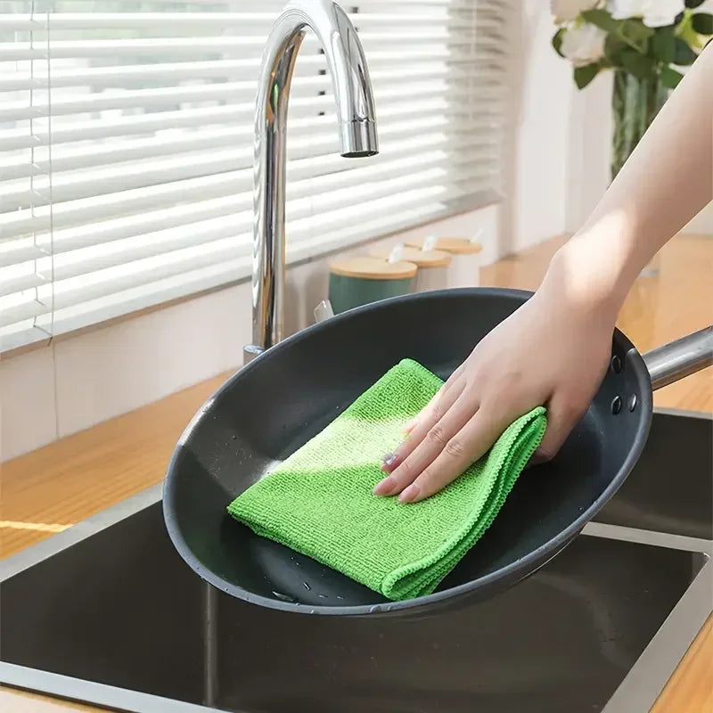 10/5/3pcs Microfiber Cleaning Cloths Kitchen Bathroom Dishwashing Towels