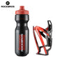 ROCKBROS Water Bottle + Holder Set 750ml Sports Bottle with Integrated Molded Cage