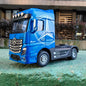 1:50 Diecast Truck Toy Container Model with Sound & Light for Boys