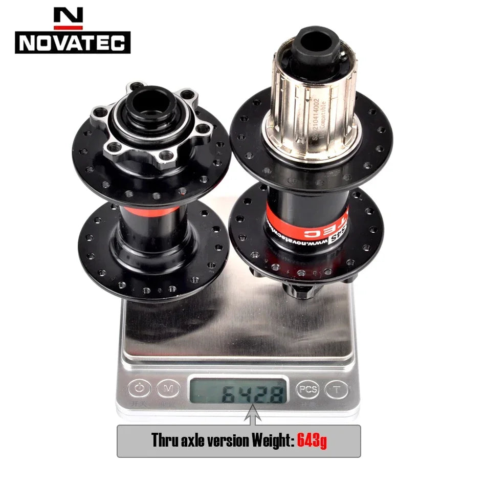 NOVATEC D041SB D042SB MTB Hub 28/32/36H 6-Bolt HG for 8-12 Speed
