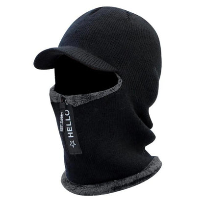 Men's Outdoor Ear Protection Warm Wool Hat Knitted Winter Cap Windproof
