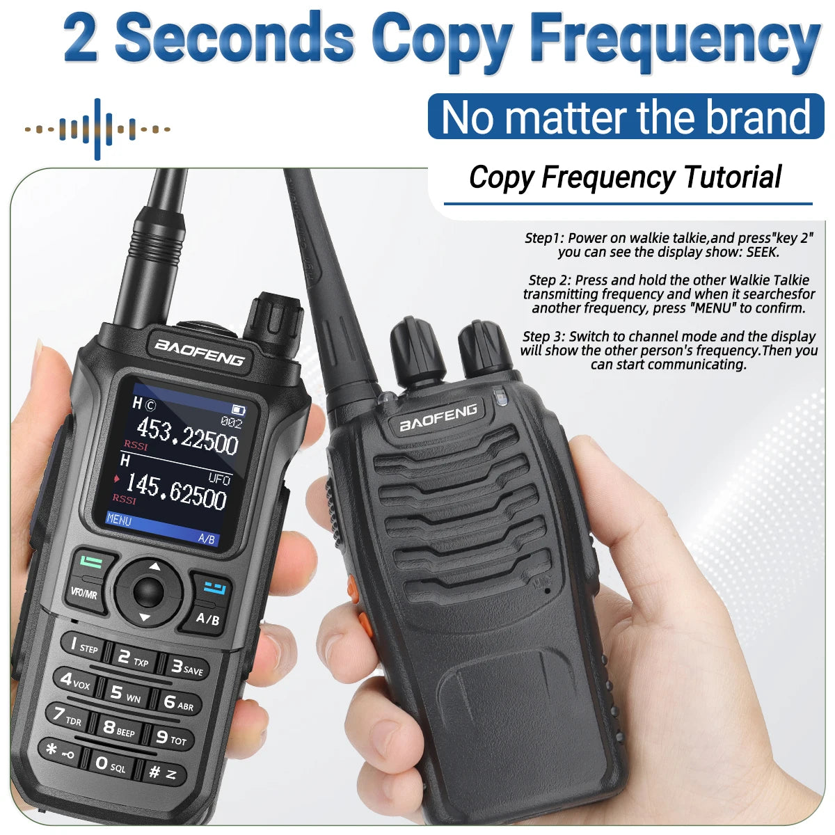 Baofeng UV-21 Pro V2 Wireless Copy Frequency Tri Band Powerful Waterproof Long Range UV-5R 22Pro S22 Type-C Two Way Radio-EXPROTAS