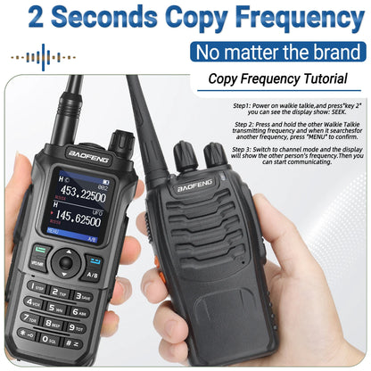 Baofeng UV-21 Pro V2 Wireless Copy Frequency Tri Band Powerful Waterproof Long Range UV-5R 22Pro S22 Type-C Two Way Radio-EXPROTAS