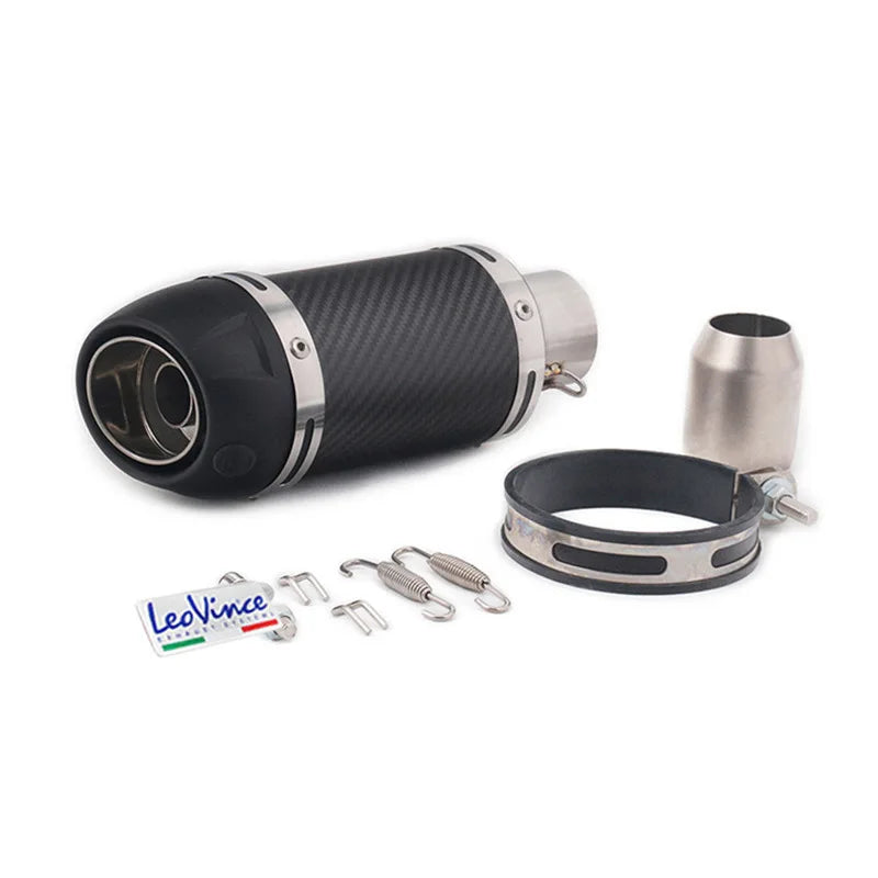 Carbon Fiber 51MM Motorcycle Exhaust Muffler Pipe Escape Moto LeoVince for kawasaki er6n sv650 Z800 R1 cb650f cb1000r cbr250r-EXPROTAS