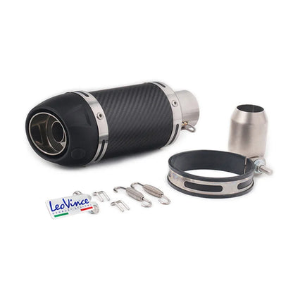 Carbon Fiber 51MM Motorcycle Exhaust Muffler Pipe Escape Moto LeoVince for kawasaki er6n sv650 Z800 R1 cb650f cb1000r cbr250r-EXPROTAS