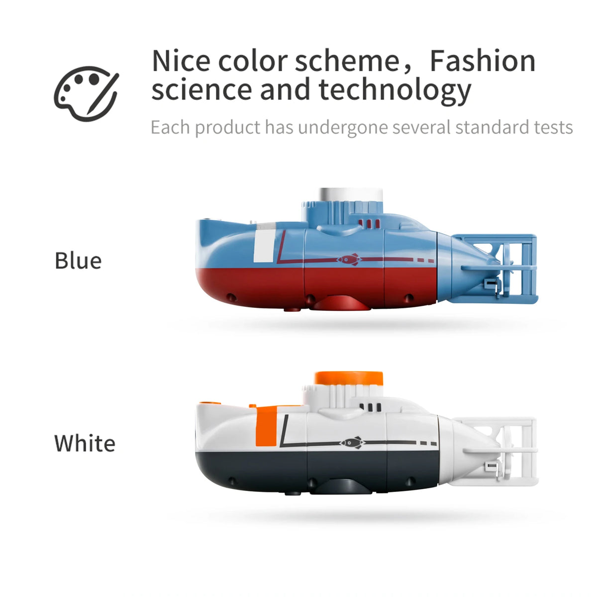 Mini RC Submarine Remote Control Boat Waterproof Diving Toy for Kids