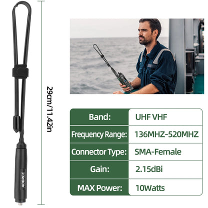 Walkie Talkie Antenna Dual Band SMA-Female Tactical for Baofeng UV-32 DM-32