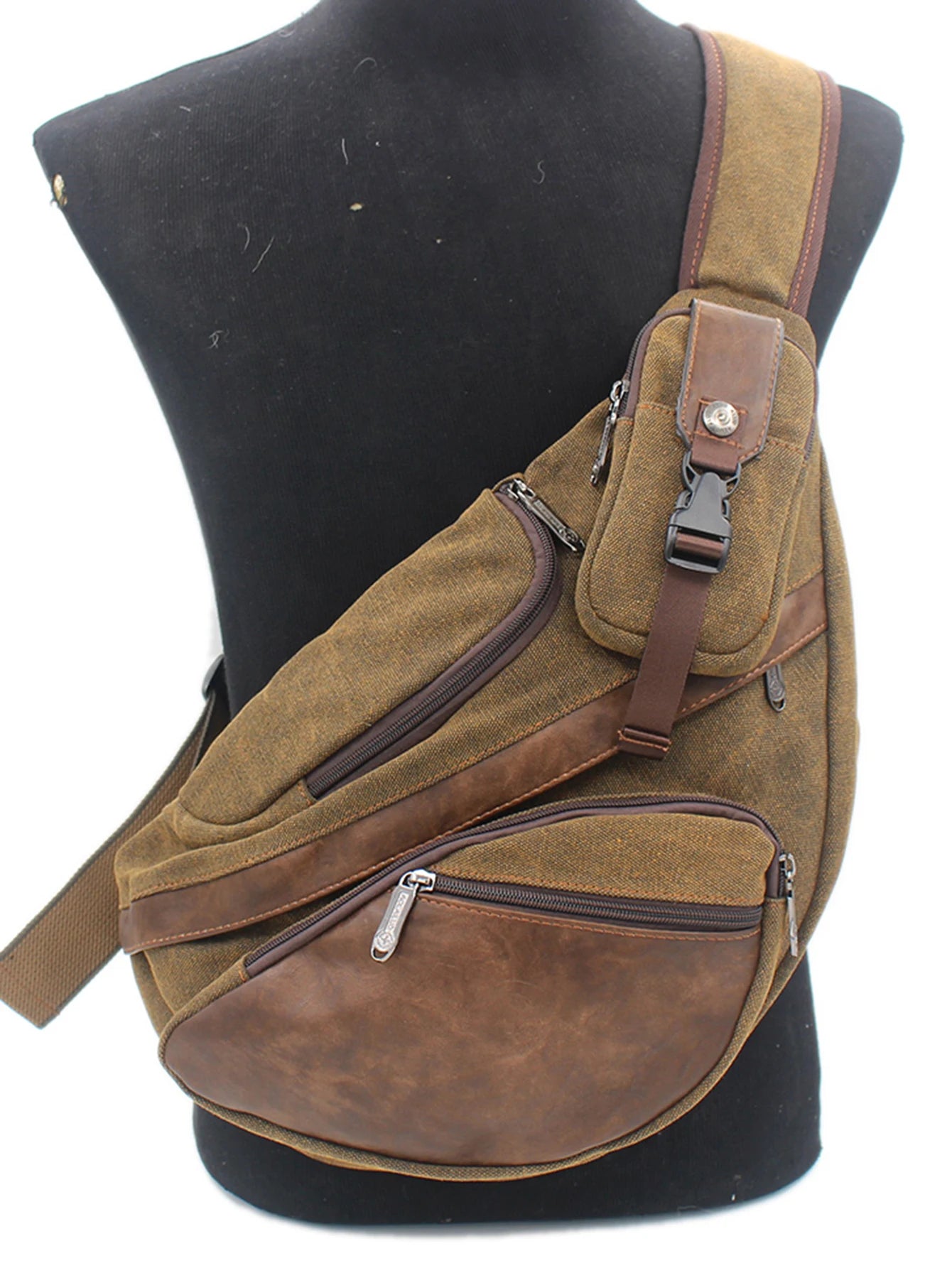 Men Sling Backpack Cross body Messenger Chest Bag Rucksack Laptop Climb Military Sports Travel Canvas Male One Shoulder Bags-EXPROTAS