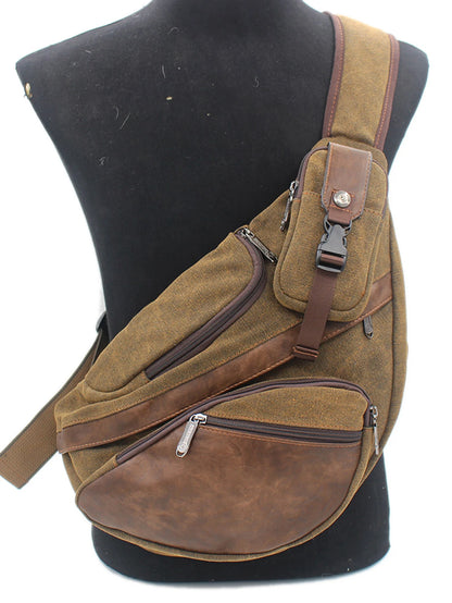 Men Sling Backpack Cross body Messenger Chest Bag Rucksack Laptop Climb Military Sports Travel Canvas Male One Shoulder Bags-EXPROTAS