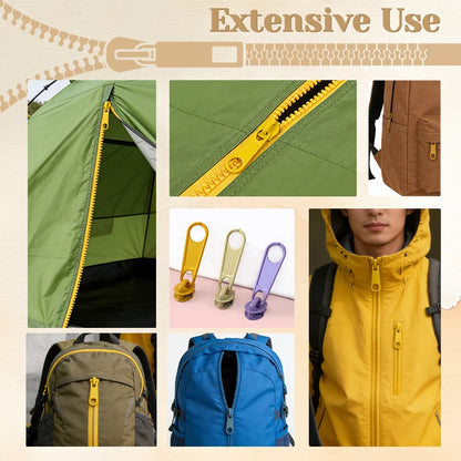 50/100/200Pcs 3#5# Zipper Slider For Nylon Zippers Bag Garment Zip Puller Backpack Pocket Zips Repair Kit DIY Sewing Accessories
