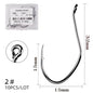 10Pcs Fishing Hooks Barbed Carbon Steel Circle Hook 6/0-10 Catfish Tackle