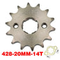 Chain 428# 17mm 20MM 10t 11T 12t 13T 14T 15t 16t 17T 18t 19T Motorcycle Sprocket