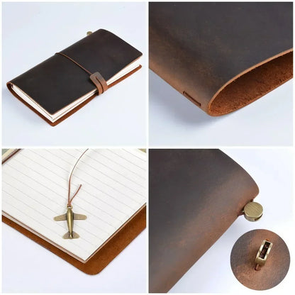 Vintage Leather Journal Cover Handmade Bound Diary Notebook Travel Writing