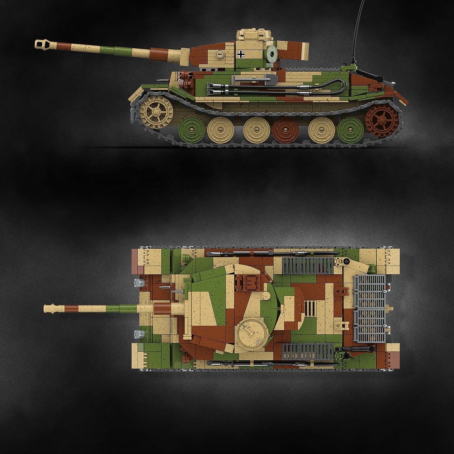 WW2 German Tiger I Panzerkampfwagen VI Building Blocks Military Brick Model Gift