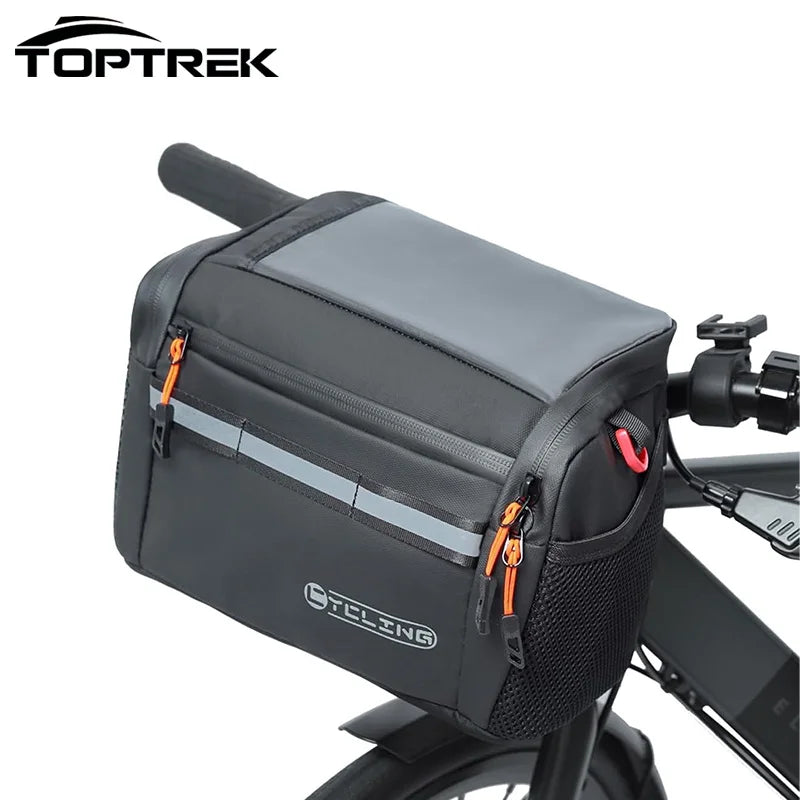 Bicycle Handlebar Bag Insulated 4.5L Storage Bike Accessory Panniers