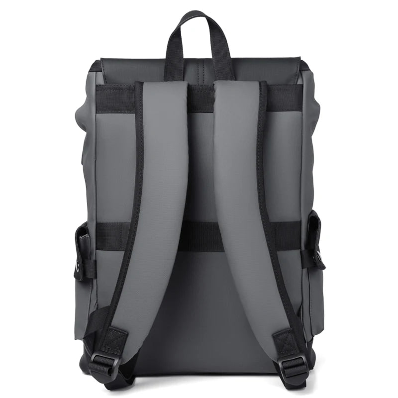 Waterproof PU Leather Laptop Backpack Business Large Capacity USB Charging - EXPROTAS