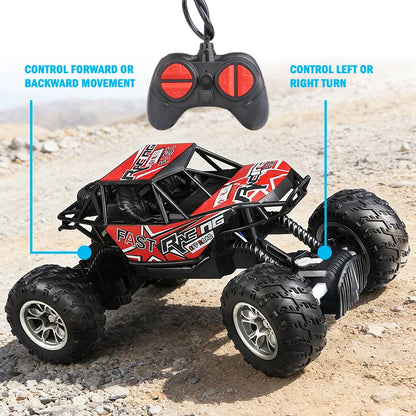 Anti-slip Rubber Tire Remote Control Car with Lights Outdoor Off-Road Toy