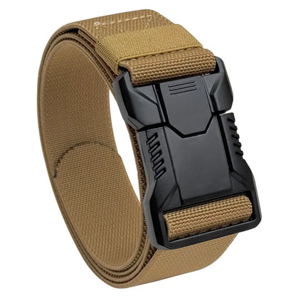 Men's Buckle Tactical Belt Red Ears Plastic Multifunctional Military Canvas
