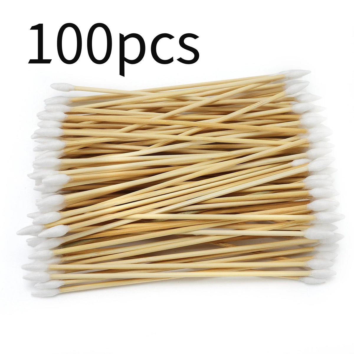 300PCS Cotton Swabs Pointed Tip Wooden Handle Precision Buds
