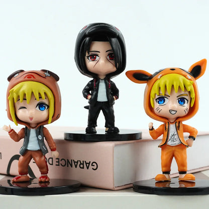 6pcs Naruto Figure Set Kakashi Gaara Itachi Anime Action Figures with Cloth