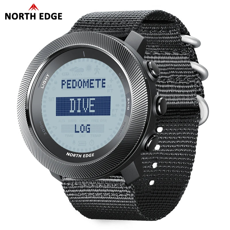 Men's Digital Dive Watch Outdoor Waterproof 100M North Edg Apache-D Sport