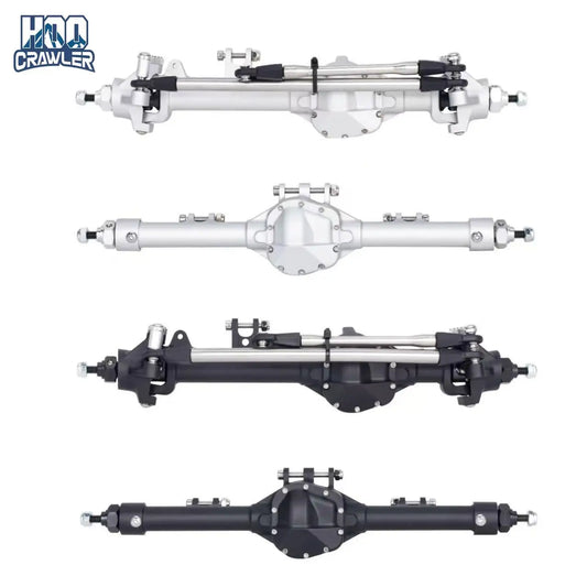 HooCrawler CNC Aluminium Front Rear Straight Axles 1/10 RC SCX10 II VS4-10