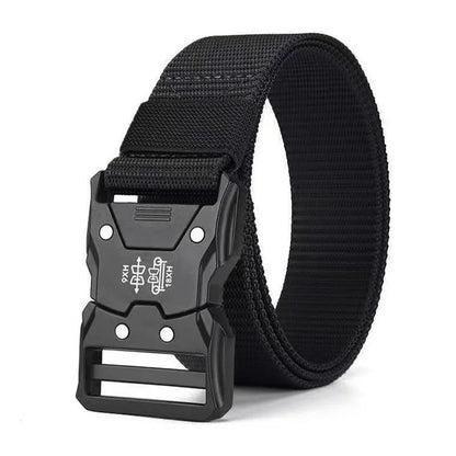 Men's Buckle Tactical Belt Red Ears Plastic Multifunctional Military Canvas