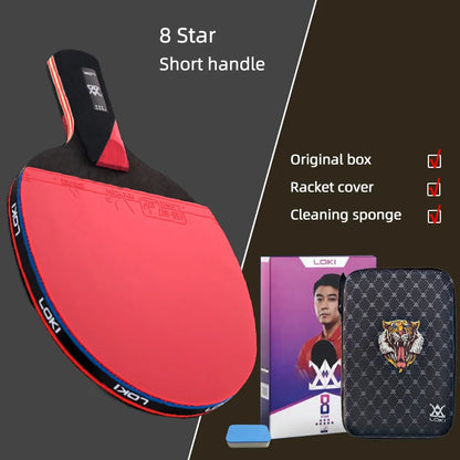 Loki E-Series Table Tennis Racket Professional Carbon Blade Ping Pong Racket Paddle High Elastic Rubber-EXPROTAS