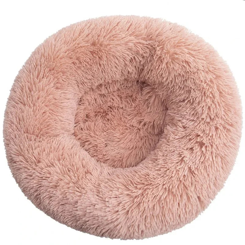 40-90cm Cat Bed Plush Round Soft Warm Cushion for Dog Pet Winter Sleeping