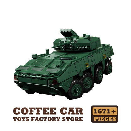 WW2 T-14 Main Battle Tank Building Blocks Armored Vehicle MOC Model Toy Gift