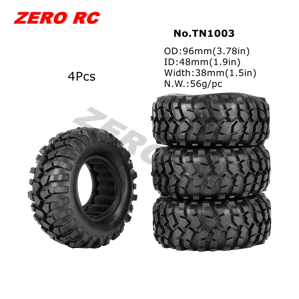 1.9" Crawler Tire for 1/10 RC Car Axial Traxxas D90 SCX10 Wheels