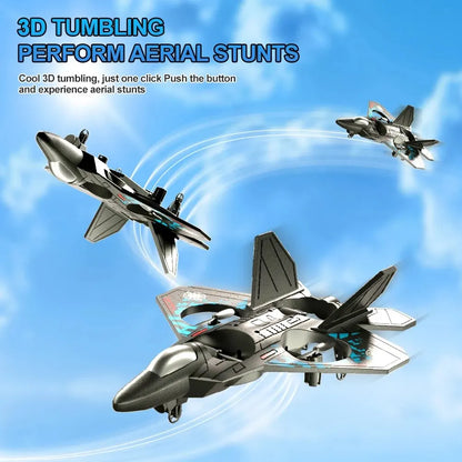 L0712 RC Plane 2.4G Remote Control Aircraft Gravity Sensing Helicopter Glider with Light EPP Foam Fighters for Boys Children-EXPROTAS
