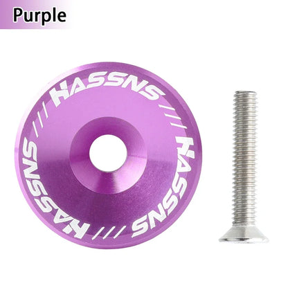 HASSNS Stem Cap Aluminum Headset Top Cap MTB Road Bicycle Power Cap - EXPROTAS