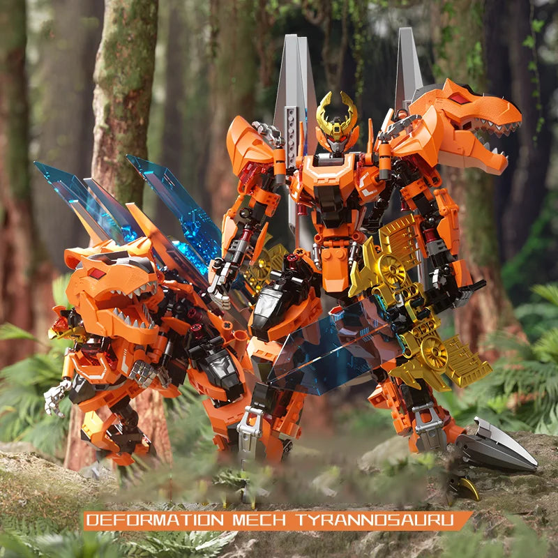 Mecha Series 2-in-1 Dinosaur Building Blocks Tyrannosaurus Rex Model