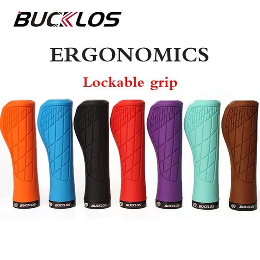 Shock Absorbing Bike Handlebar Grips BUCKLOS Lock-On MTB