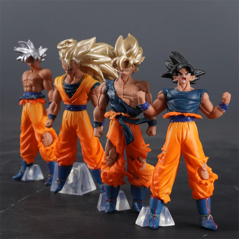 4pcs Dragon Ball Goku Figure Set Super Saiyan PVC Action Statue Model Gift