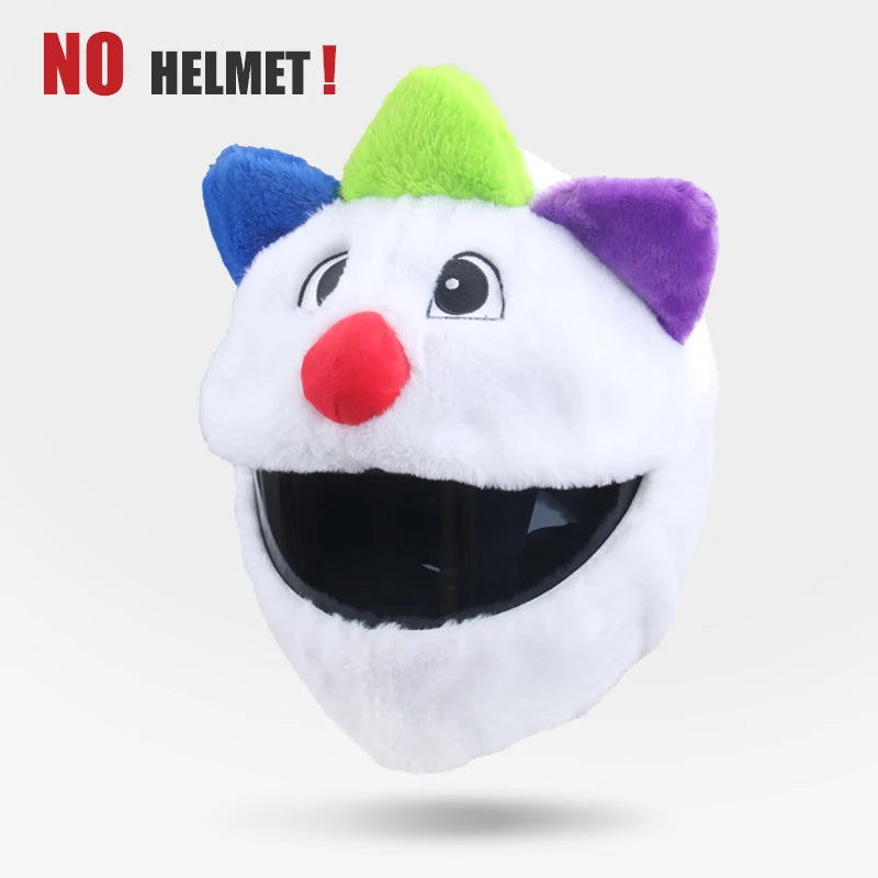 Protection Headgear Cover Plush Helmet for Motorcycle Full Face Cartoon