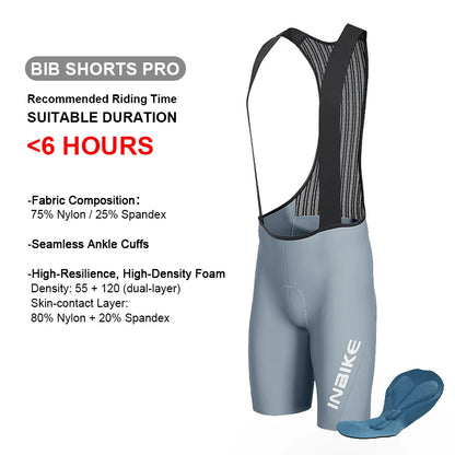 INBIKE Mens MTB Cycling Bib Shorts Padded Road Mountain Bike Riding Shorts