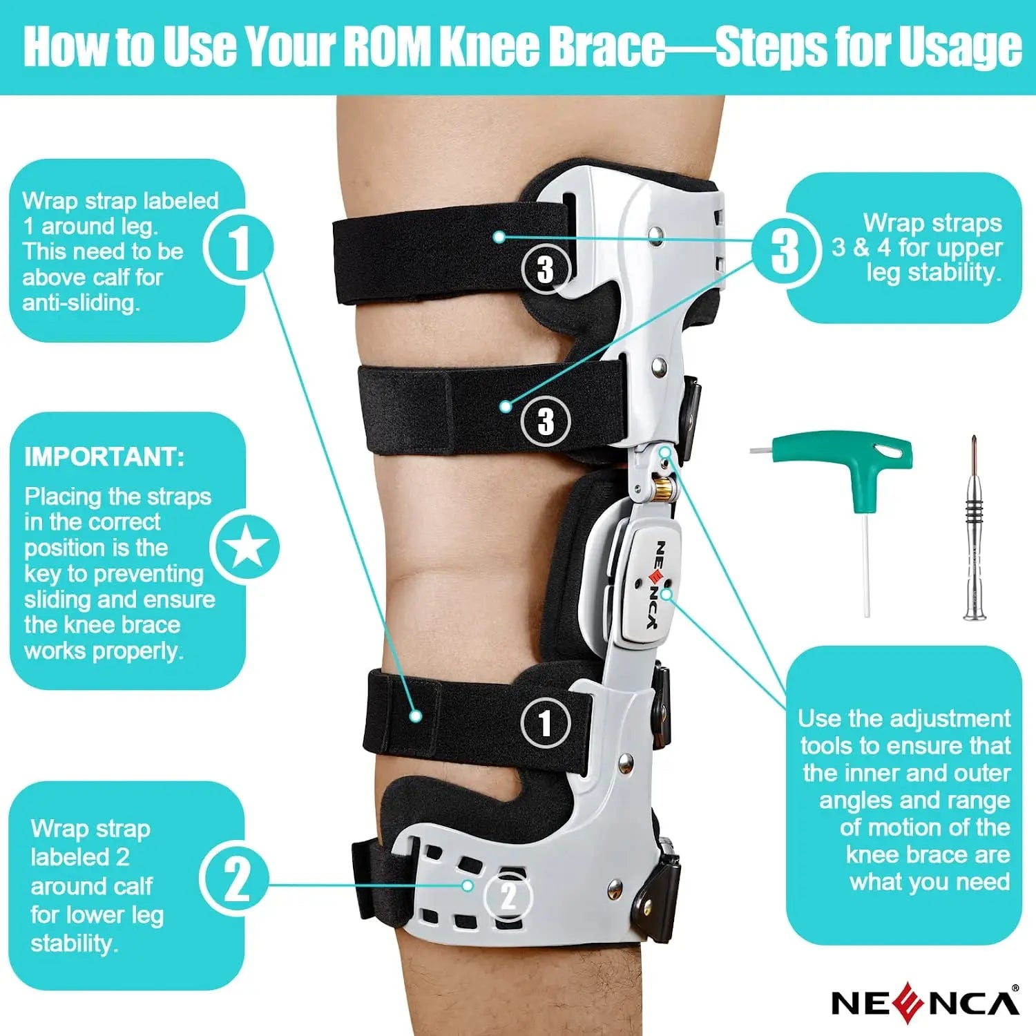 NEENCA OA Unloader Knee Brace Support for Arthritis Pain Osteoarthritis Cartilage Defect Repair Avascular Necrosis-EXPROTAS
