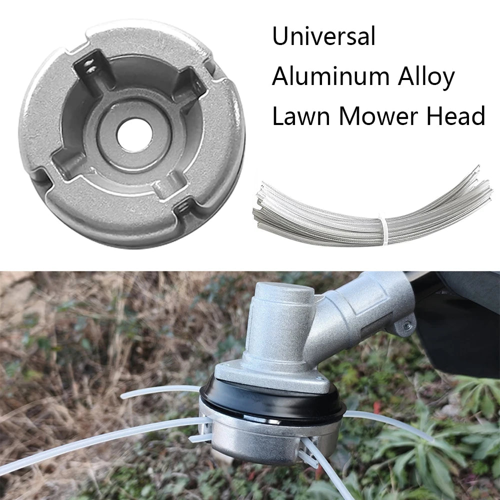 Nylon Steel Lawn Mower Head Replacement Trimmer Line 4pcs Metal Parts