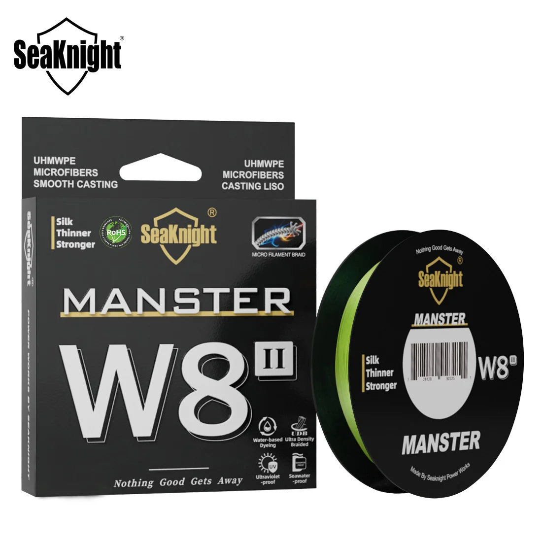 SeaKnight W8 II 500M PE Braided Fishing Line 8 Weaves Si+ Coating Salt Fresh